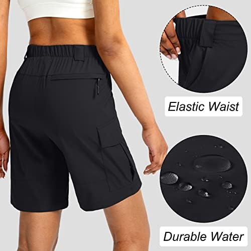 Виодија женски 7 “пешачки шорцеви со џебови Брзи суви лесни шорцеви за жени голф летни летни шорцеви