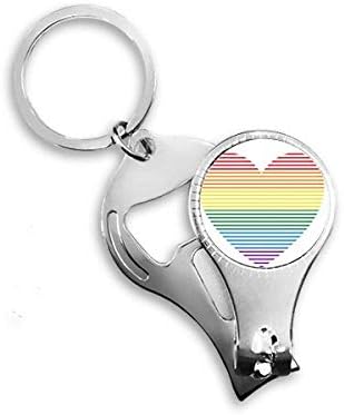 Виножито геј лезбејски наредени срцеви ЛГБТ нокти Нипер прстен клуч за шишиња со шишиња со шише Клипер