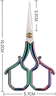 Ножици за занаетчиски ножици за занаетчиски разнобојни ножици од не'рѓосувачки челик, остри зашилени ножици за сечење на конец