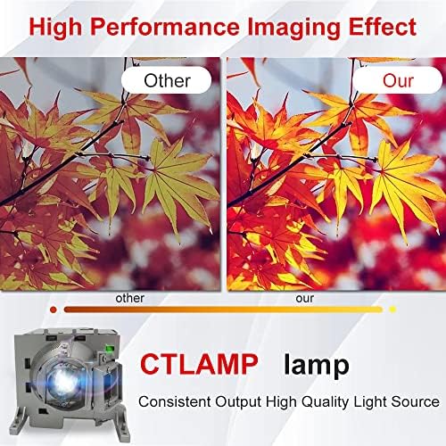 Ctlamp A+ квалитет 512899 Projector Lamp Bulb со куќиште компатибилно со RICOH PJ-X5580 PJ-WU5570