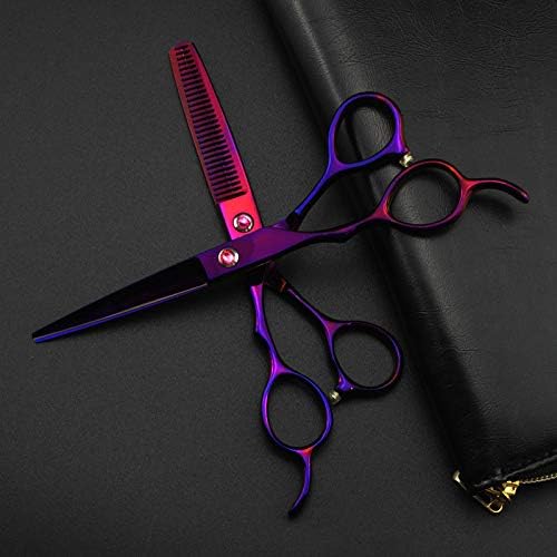 Ножици за сечење коса, 6 инчи 5 Бои Јапонија 440с ножици за коса со лева рака сет за сечење берберска фризура ножици За разредување Фризерски ножици