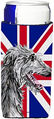 Богатства НА КАРОЛИНА SC9871MUK Шкотски Deerhound со англиски Унија Џек Британско Знаме Ултра Гушкач За Тенки лименки, Може