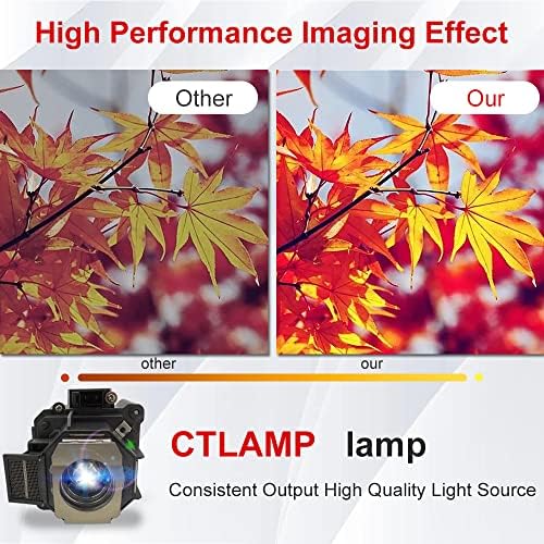 CTLAMP A+ Квалитет EP62 Замена на проекторот за замена на ламбата со куќиште компатибилно со ELPLP62 EB-G5450WU EB-G5500 EB-G5600
