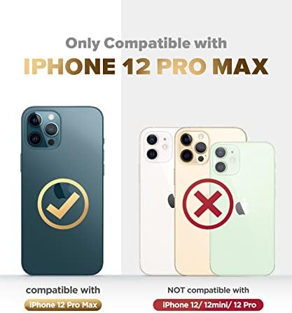 GVIEWIN за Iphone 12 Pro Max Случај 6.7 Инчи, Вграден Во 360° Ротирај Прстен Држач, Стилски Издржлив Мермер Шема Shockproof