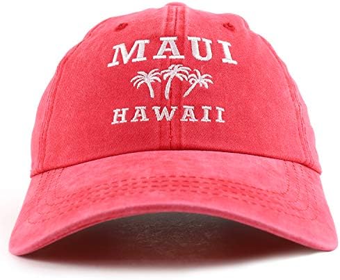 Трендовска Продавница За Облека Мауи Хаваи Со Палма Извезена Неструктурирана Бејзбол Капа