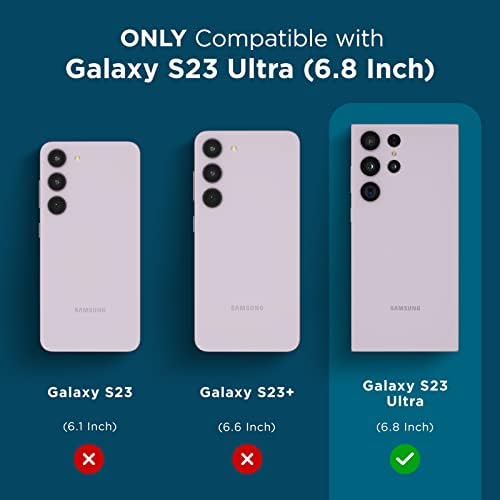Случај-Мате Samsung Galaxy S23 Ултра Случај [6.8] [12ft Заштита Капка] [Безжично Полнење] Треперење Дијамант Телефон Случај