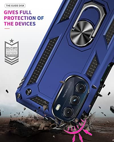 Anvzle За Motorola MOTO G 5G 2022 Случај со [2 Пакет] Заштитник На Стаклен Екран, Moto G 5G Случај Тежок Оклоп Отпорен На Удари