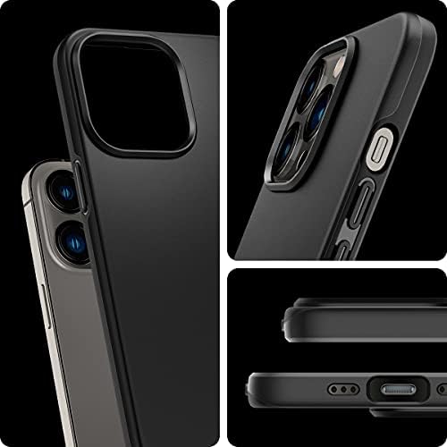 Спиген Тенок Одговара Дизајниран за Iphone 13 Pro Макс Случај-Црна