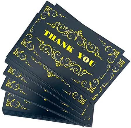 RXBC2011 Благодарам картички Гроздобер белешки за благодарност за сите прилики Вметнете за онлајн деловен пакет од 100 црни