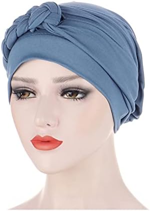 Глава завиткана жена турбанска капа за глава пред-врзана изопачена плетенка за коса за коса Хемо глава за рак на рак на глава