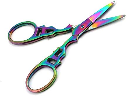 ОДОНТОМЕД2011 Ножици за везови мулти титаниум бојата на виножитото, ножици од не'рѓосувачки челик за занаетчиство за шиење,