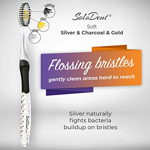 Соодорен четка за заби мека, сребрена, јаглен и злато цвеќиња боите може да варираат