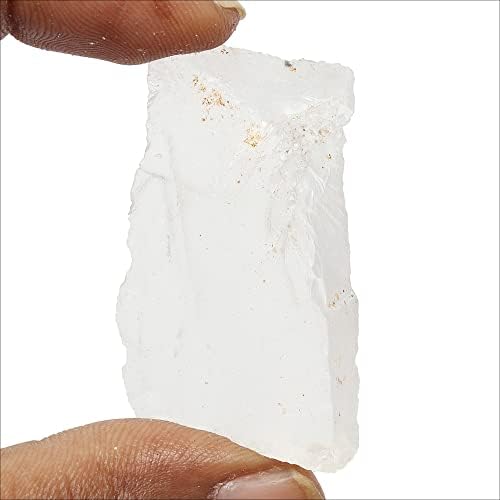 GemHub природен суров груб чист бел кварц лабав скапоцен камен груб 74 ct. Кристал за правење накит