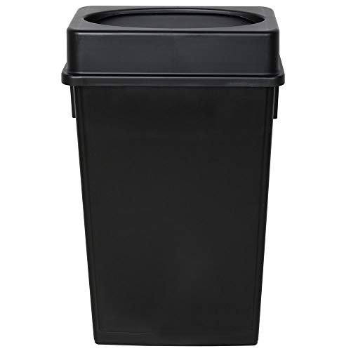 Pro & Family 92 Qt. / 23 галон / 87 литри црна тенок правоаголен отпадоци конзерва и капа за шут од црна капка. Отпадоци од