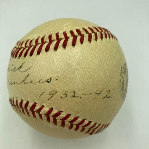 Georgeорџ Селкирк „NYујорк Јенкис 1932-42“ Сингл потпишан бејзбол JSA COA ретки - автограмирани бејзбол