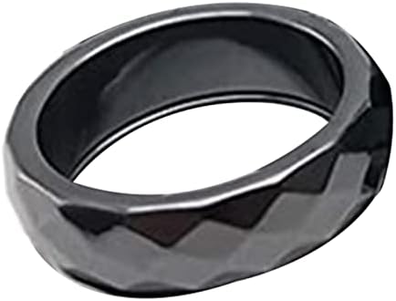 Barks Black Hematites Bands Rings, природни камења рамни магнетни лековити прстени