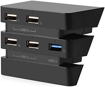 Mxzzand Splitter Expander за PS4 USB преносна голема брзина за PS4 Pro конзола