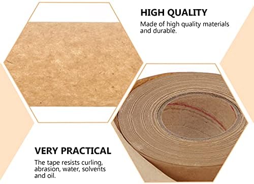 Nuobesty Washi Tape Leadesive Tape тешка табла за хартија од хартија ролна во вода- активирана лента за запечатување картон