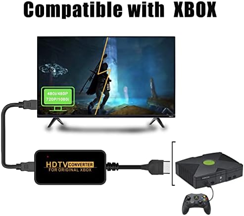 Powertrust HDMI кабелски адаптер за оригинална Xbox конзола HDMI кабел ги поддржува сите оригинални Xbox На модерен ТЕЛЕВИЗОР