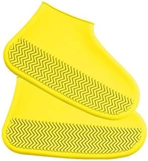 Водоотпорен силиконски чевли за чевли што може да се употреби не -лизгачки гумен дожд за чевли за чевли Унисекс заштитници на чевли на отворено Ki7