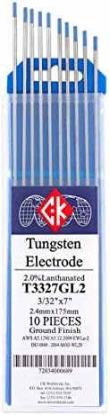CK T3327GL2 2% лантанирана електрода на волфрам 3/32 x 7, 10 пакет