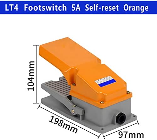 Тедо 1PCS Footswitch LT3 LT4 Алуминиум Школка Нога-На Моментална Контрола Прекинувач Електрична Енергија Педалата Само-Ресетирање