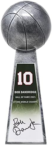 Боб Дандриџ потпиша кошаркарски шампион 14 инчи реплика сребрен трофеј - автограмирани кошарки