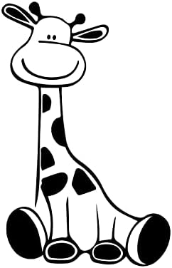 Винил Ѕид Уметност Налепница-Симпатична Жирафа-20 х 13 - Трендовски Инспиративна Симпатична Налепница За Дизајн На Животни За