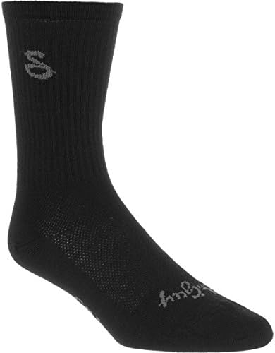 Sockguy, машка волна чорапи-големи/x-големи, високи 6-инчи високи црни