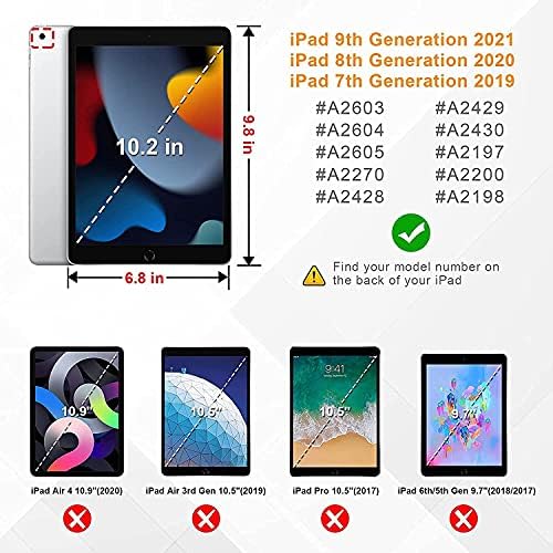 Бмуо Детски Случај За Нов iPad 10.2 2021/2020/2019 - Ipad 9/8/7 Генерација Случај За Деца, Со Вграден Заштитник На Екранот,