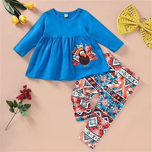 Gaoqi совпаѓање на облека за бебиња и девојчиња Деца девојчиња облека Облека Денот на благодарноста за печатење долги ракави