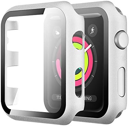 СИМПЕАК СЛУЧАЈ Компатибилен со Apple Watch Series 3 Серија 2 Серија 1 38мм, целосна покриеност и тенок браник Вграден замена