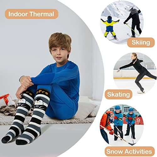 Yepro деца ски -чорапи, мерино волна чорапи за деца модели топли чорапи колено високи зимски чорапи за пешачење за лизгање на
