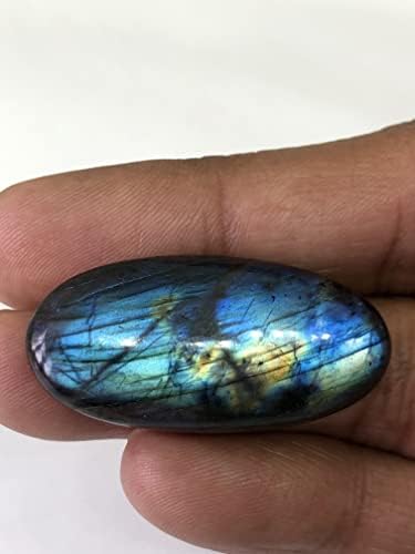 TGSC 46,75 CTS Labradorite Загрижена камен, лековити кристал камен, високо блиц виножито/сино лабрадорит, загриженост, големина 33x18x7 mm лабрадорит дланка за правење накит за пра