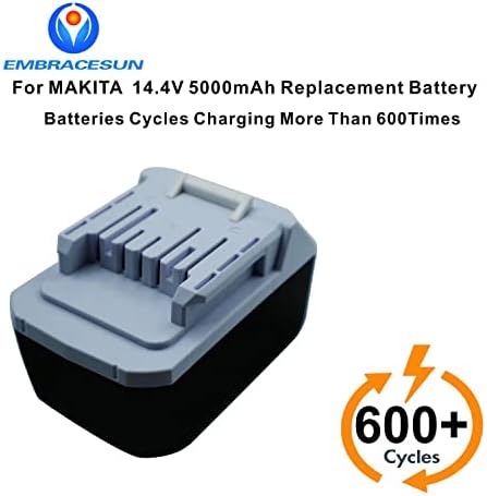 Embracesun 5000mah 18650 Батерија Mak14.4c Li-Ion Батерија 14.4V замена за Makit 14.4V батерија BL1415G BL1413G 196375-4