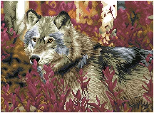 Комплет за сликарство на дијамантски дијаманти во есен на Волкот 16,54 x 22,44