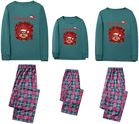 Појавување на пижами поставено за семејни што одговараат на семејни пижами Божиќни пижами за семејство плус големина 4x со шорцеви