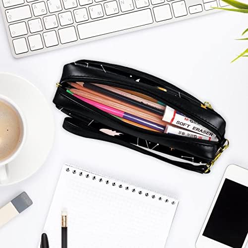 Шарен галаксиски дизајн со голем капацитет за молив, организатор на канцелариски материјал за студенти со двослоен пенкало со