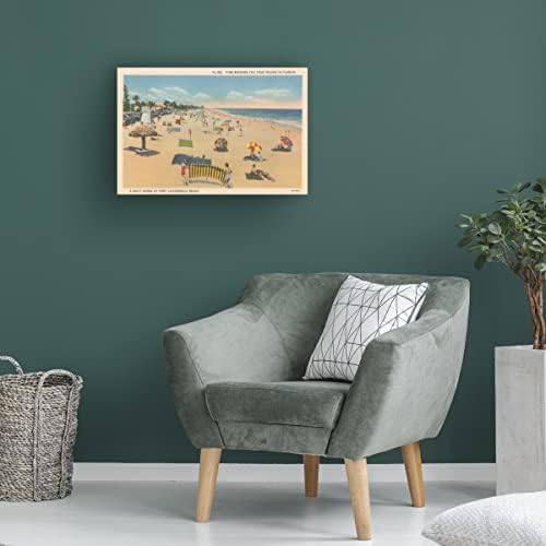 Трговска марка ликовна уметност „разгледница на плажа I“ платно уметност од портфолио на диви јаболка 12х19