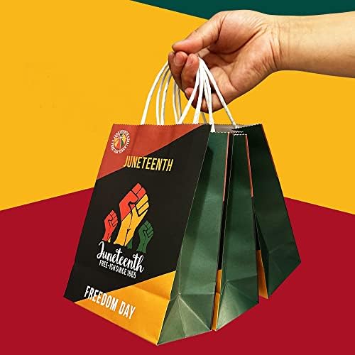 20 ПАРЧИЊА Среќни Хартиени Торби За Подароци Од Јуни Со Рачка-Кутии За Забава За Денот На Слободата Јунита Забава За Денот На